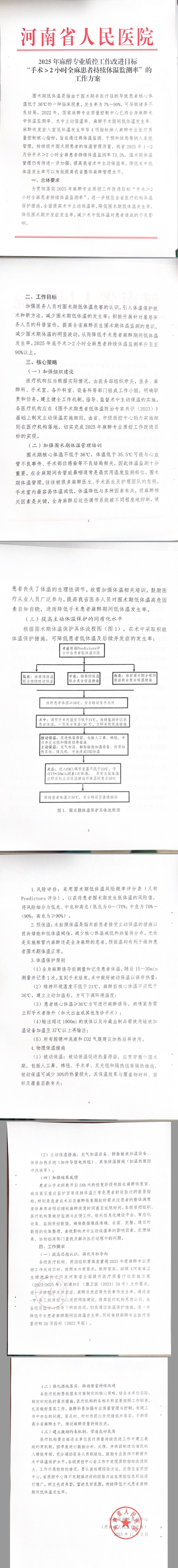 2025年麻醉专业质控工作改进目标“手术大于两小时全麻患者持续体温监测率”的工作方案.jpg